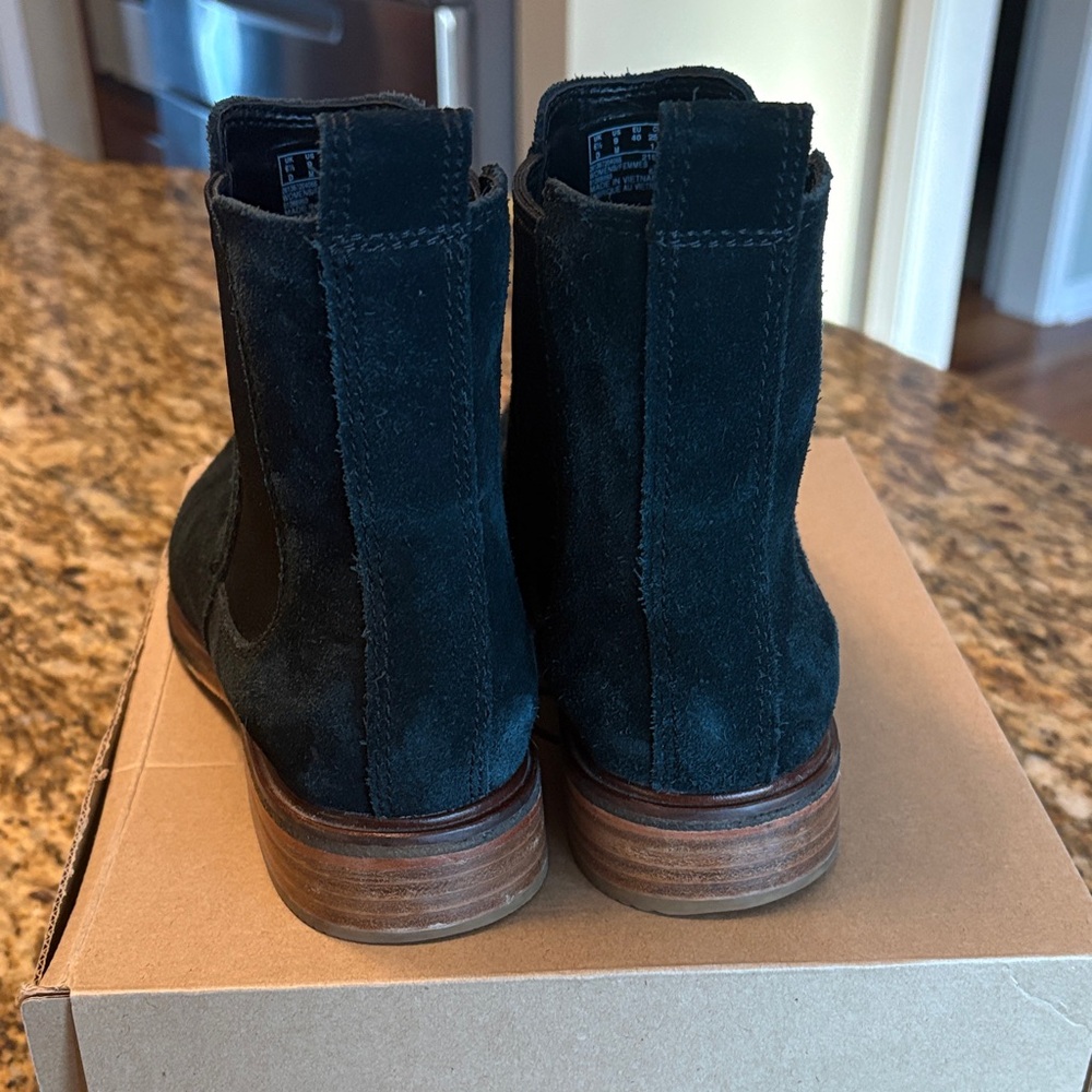 Clarks Black Suede Ankle Boots - Picture 2 of 7